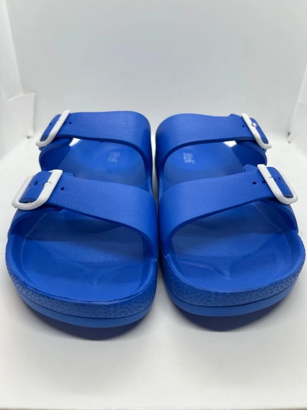 Blue H2K Men’s Lightweight Soft Slides Adjustable Sandals Buddy Size 12 NWOT